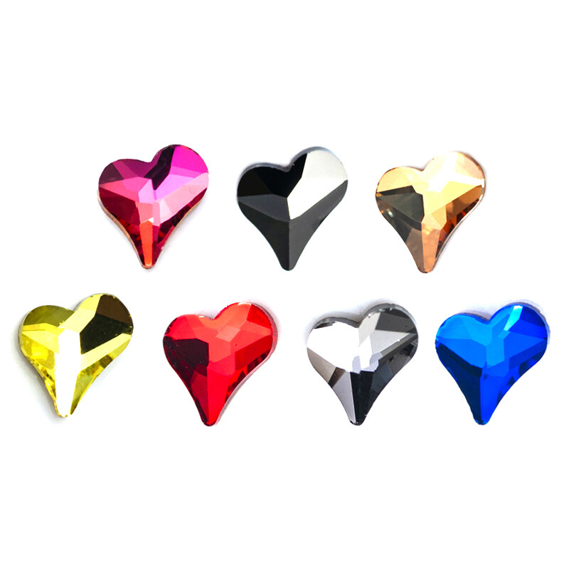 Strass Nail Art Rhinestones Mini Sweet Heart Colorful Stones Non Hotfix Crystal