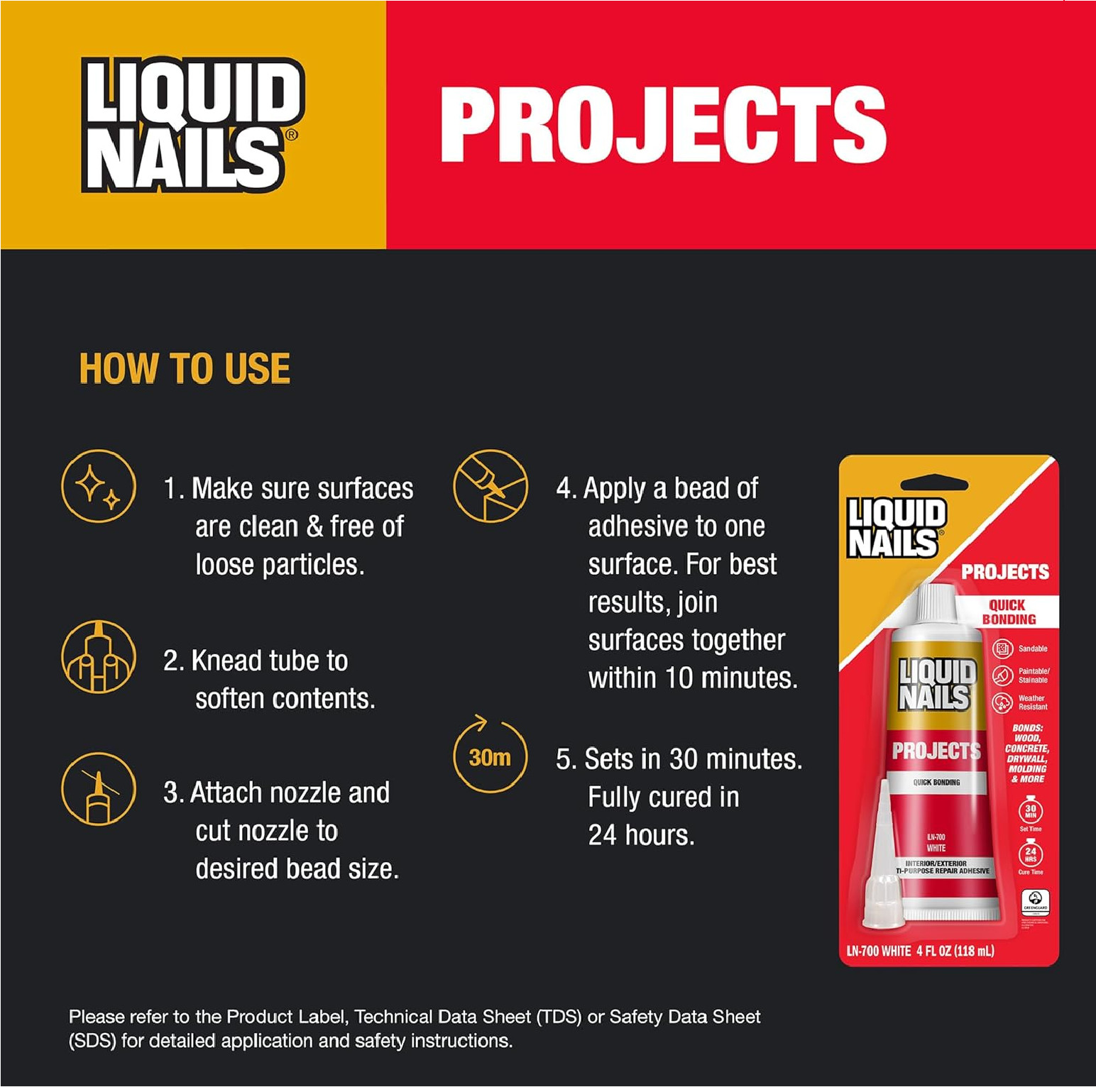 Liquid Nails LN-700 4-Ounce Small Projects and Repairs Adhesive