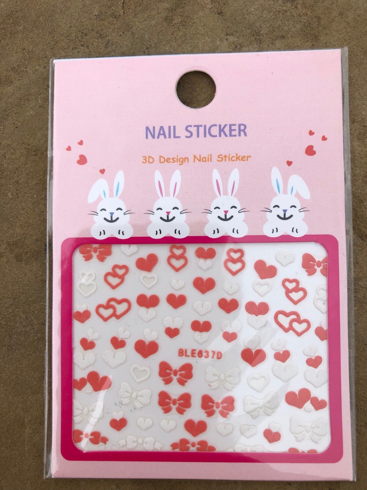 3D Nail Art Sticker Decal Butterfly Bowl Heart Acrylic Engraved Slider DIY NS49