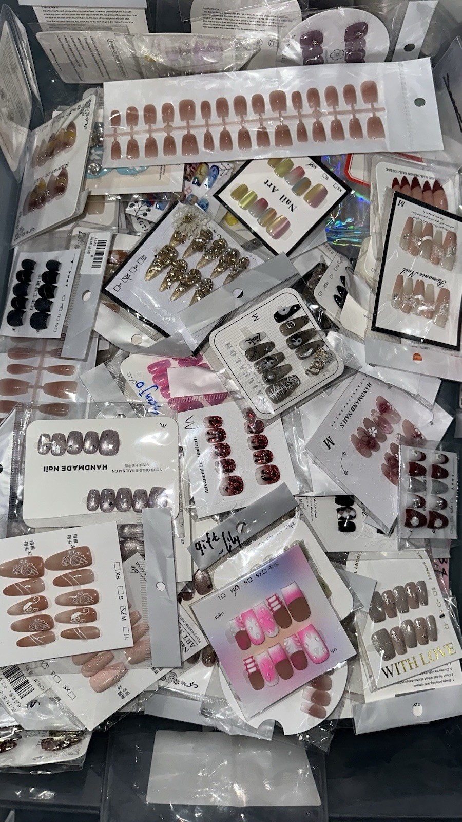 Mystery Box Of Press On Nails Random Selection Size Medium MULTIPLE Pairs!!!