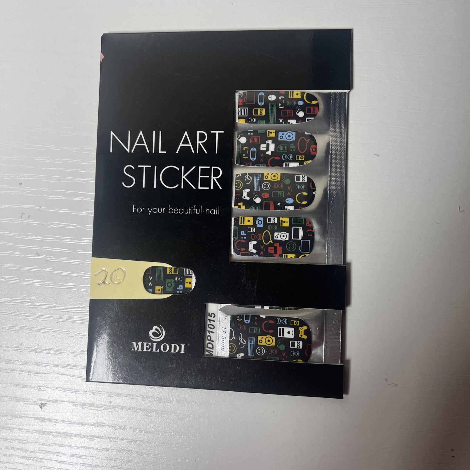 NAIL ART STICKER 14 Piece Set 30MM Long gaming set
