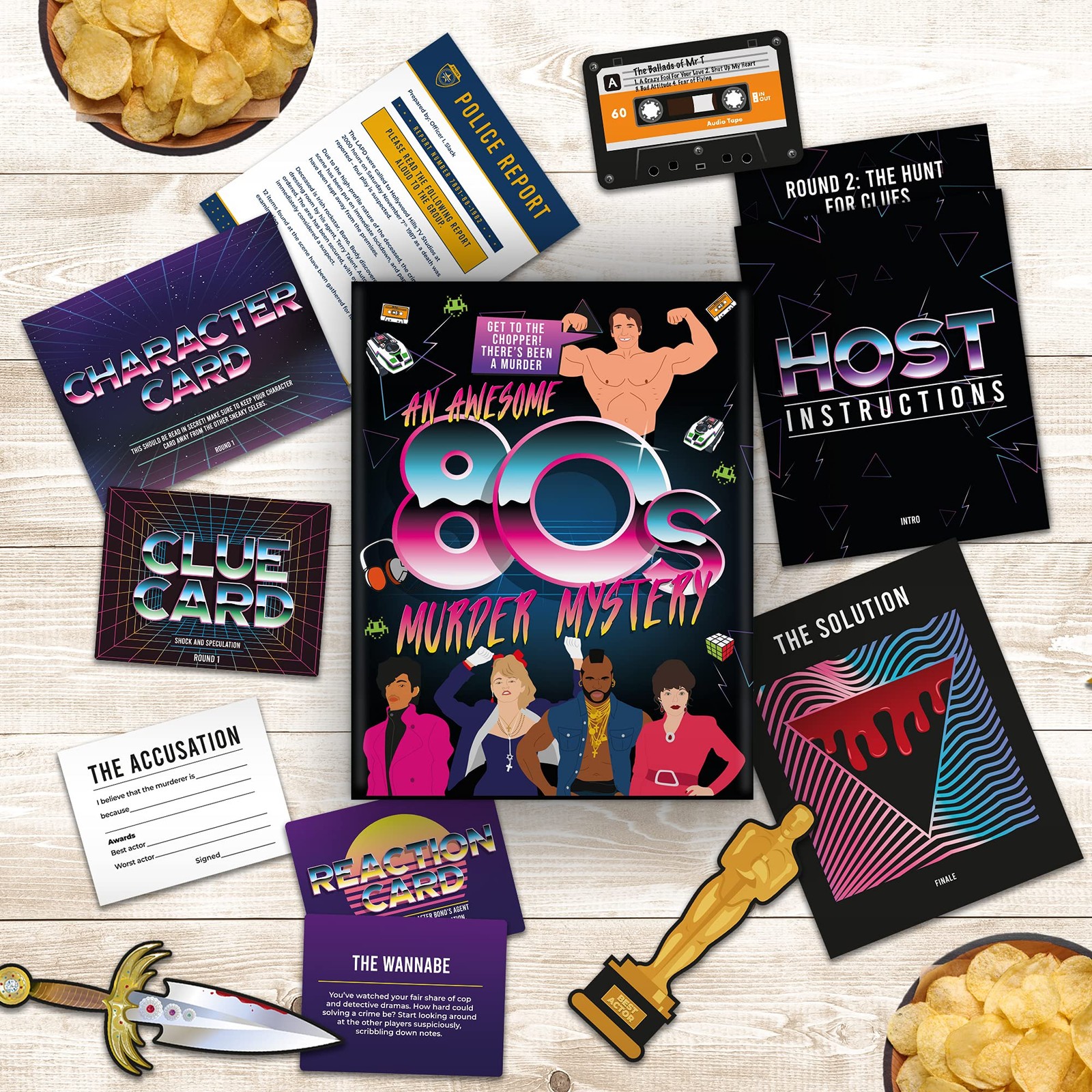 Gift Republic an 80s Murder Mystery 7.48 x 9.45 x 2.36 inches, Multicoloured
