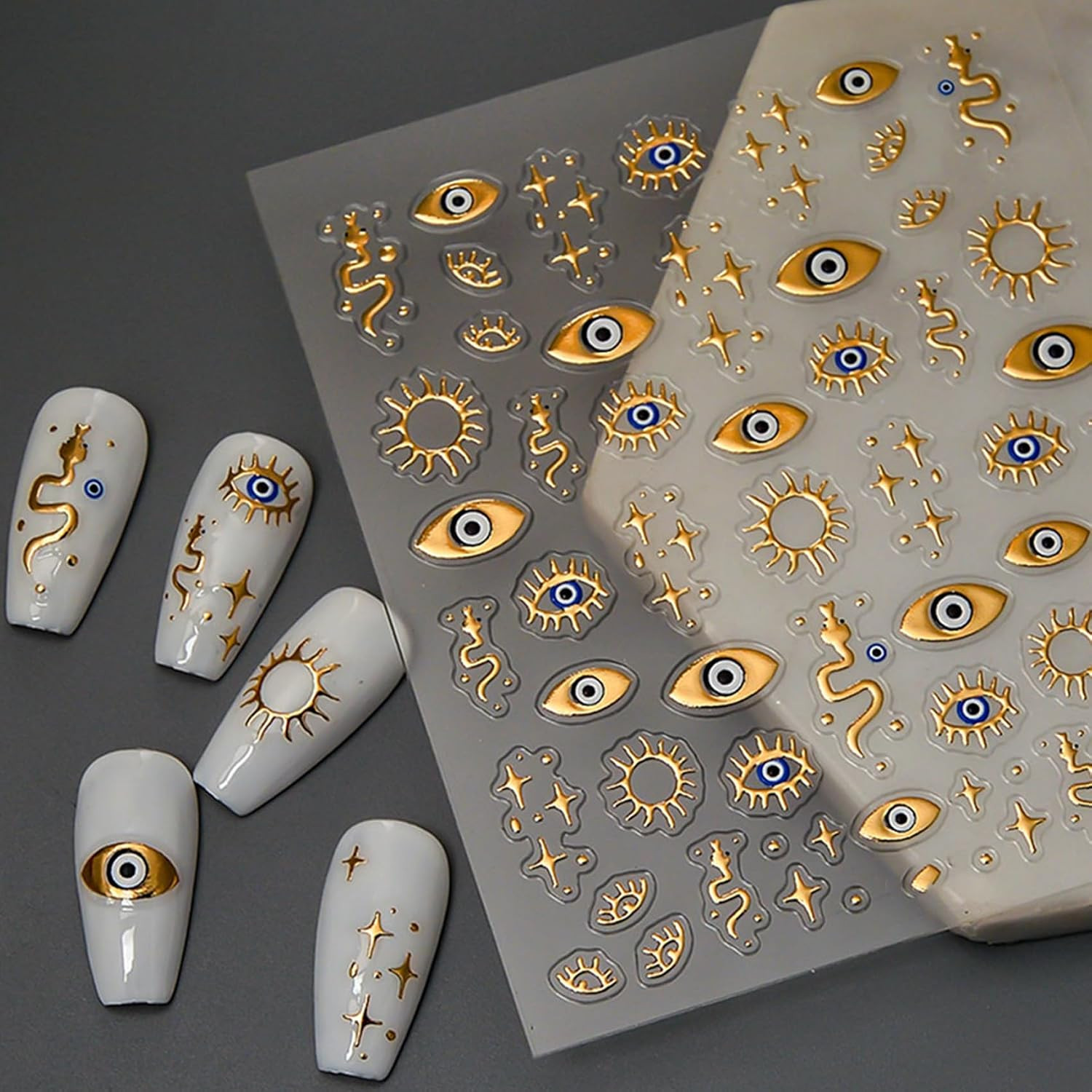 Ant Nail Stickers, Realistic Insect Self-Adhesive Nail Art Decals for Women Girl
