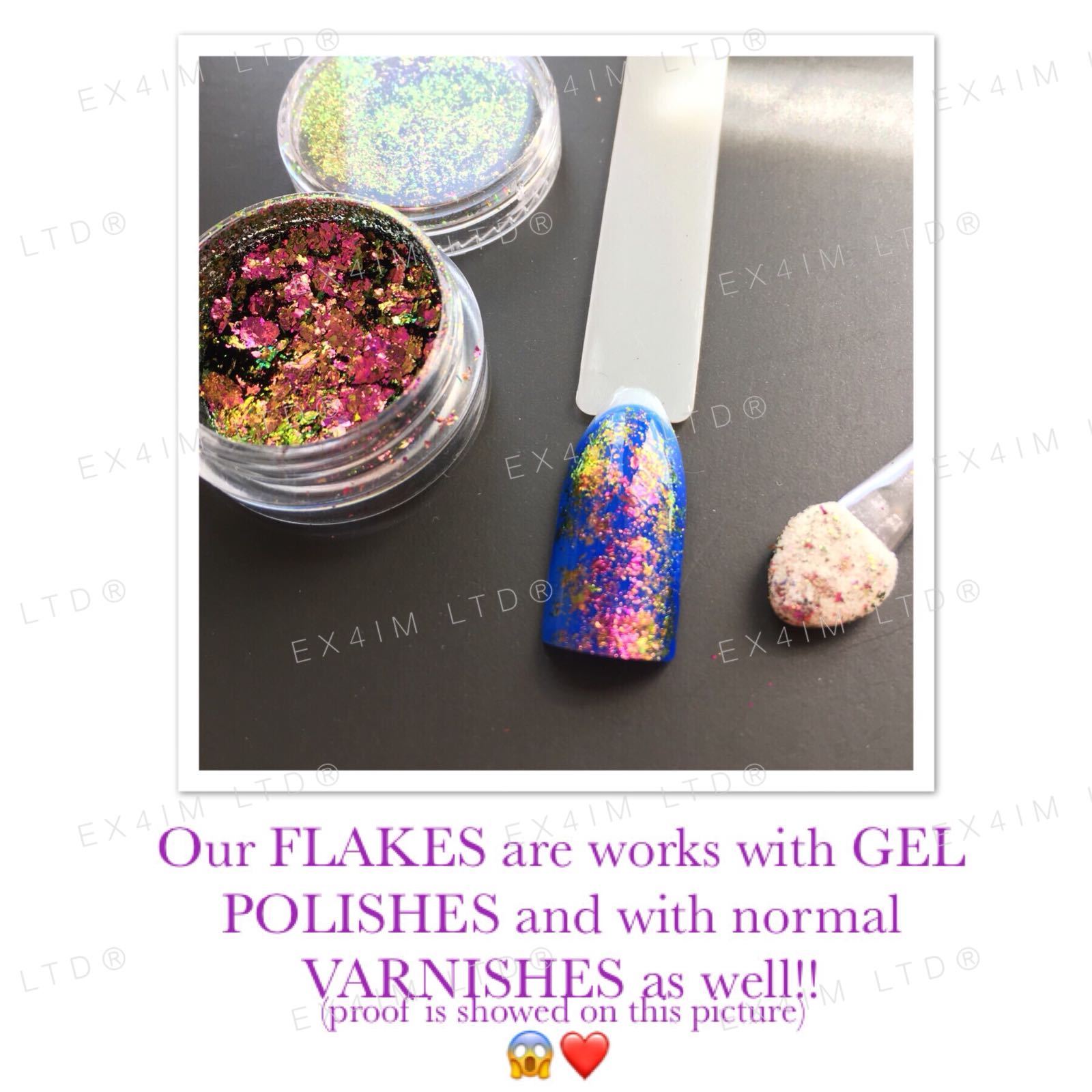 Chameleon Nail Flakes Multichrome Powder Colour Shifting Nails Rose Gold TREND