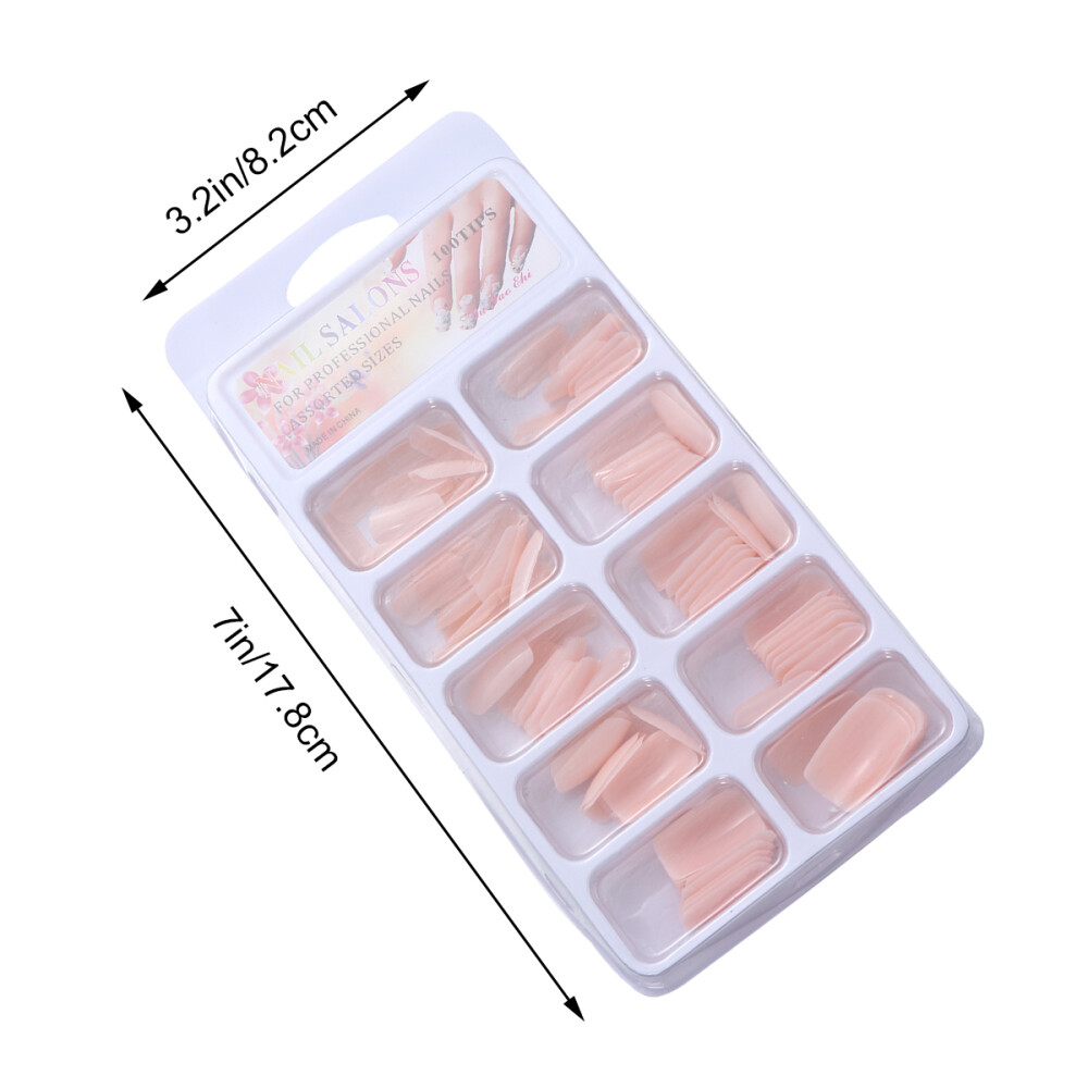100PCS Nail Tips Artificial False Fake Nails Tips Nail Art Supplies for Nail Art