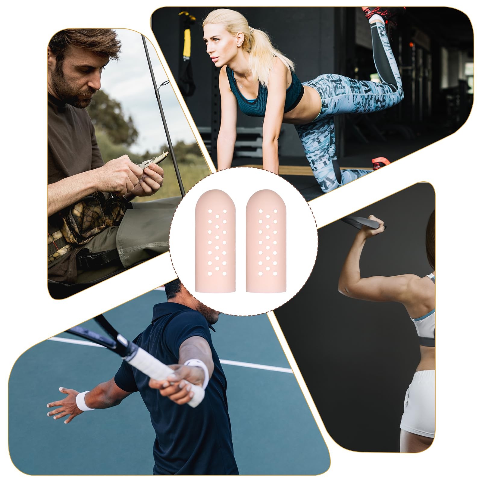 12 Pcs Gel Finger Cots with Air Holes, Breathable Silicone Finger Protectors …