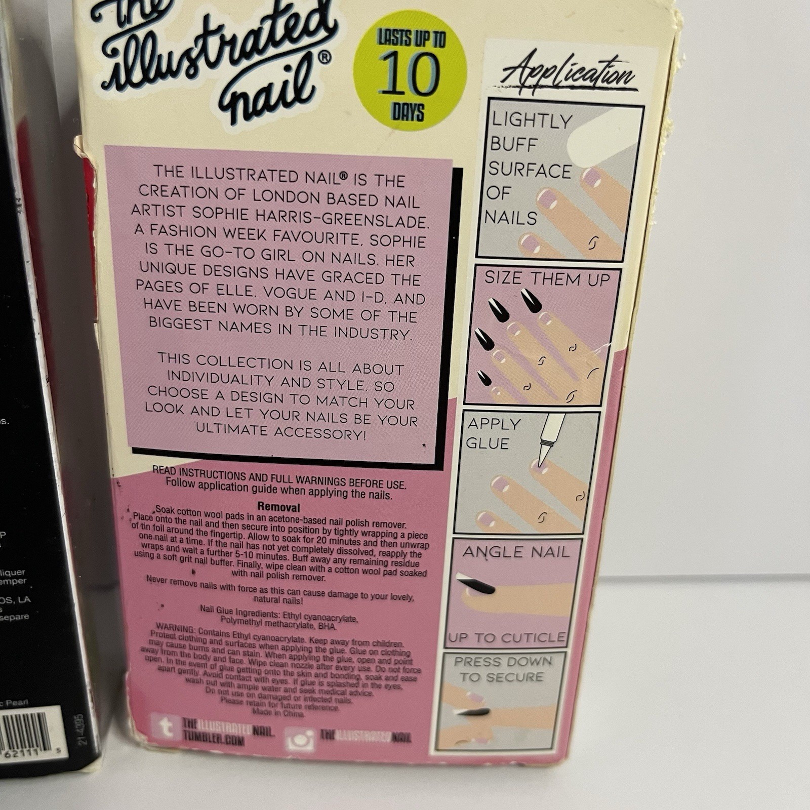 Ardell & The Illustrated Nail Press-On Nails Mauve Gold Pink 3D Shiny