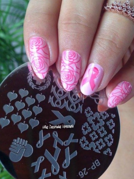 BP26 Crossover Ribbon Design Nail Art Template Image Plate Stamper Scraper Kit