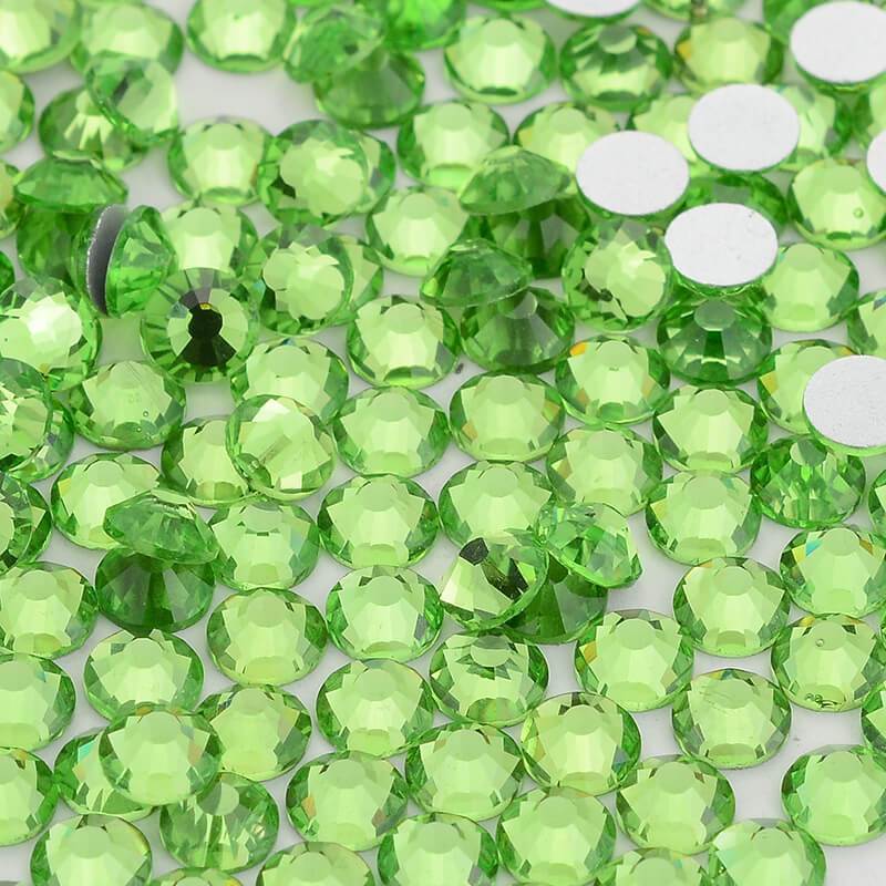 1440pcs Light Green Crystal Flatback 3D Non HotFix FlatBack Nail Art Decorations