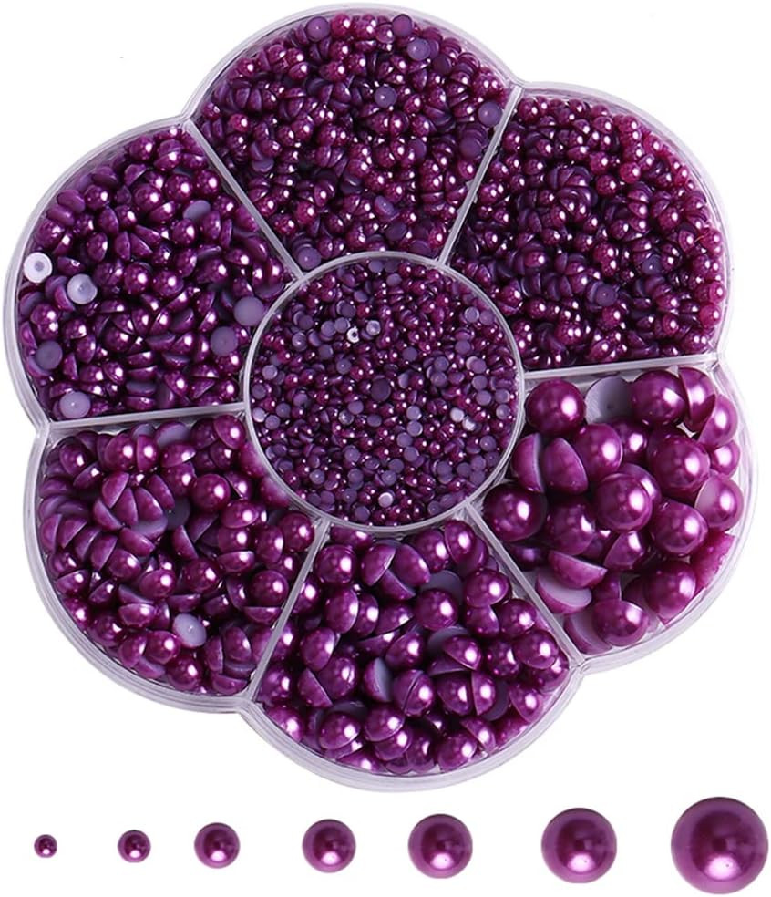 5700 Pcs Half Flatback Pearls Gems for Crafts,[Nail] [Pearl]S for [Nail]S Art fo