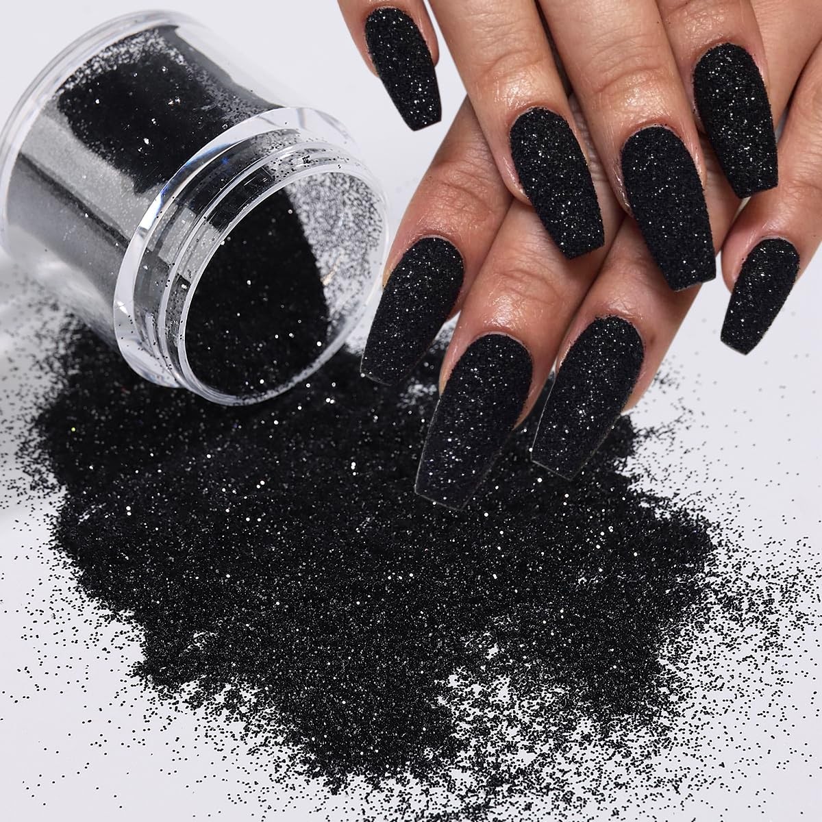 Pixie Crystals for Nails – 6 Bottles Micro Caviar Beads 0.6-2mm Holographic G…