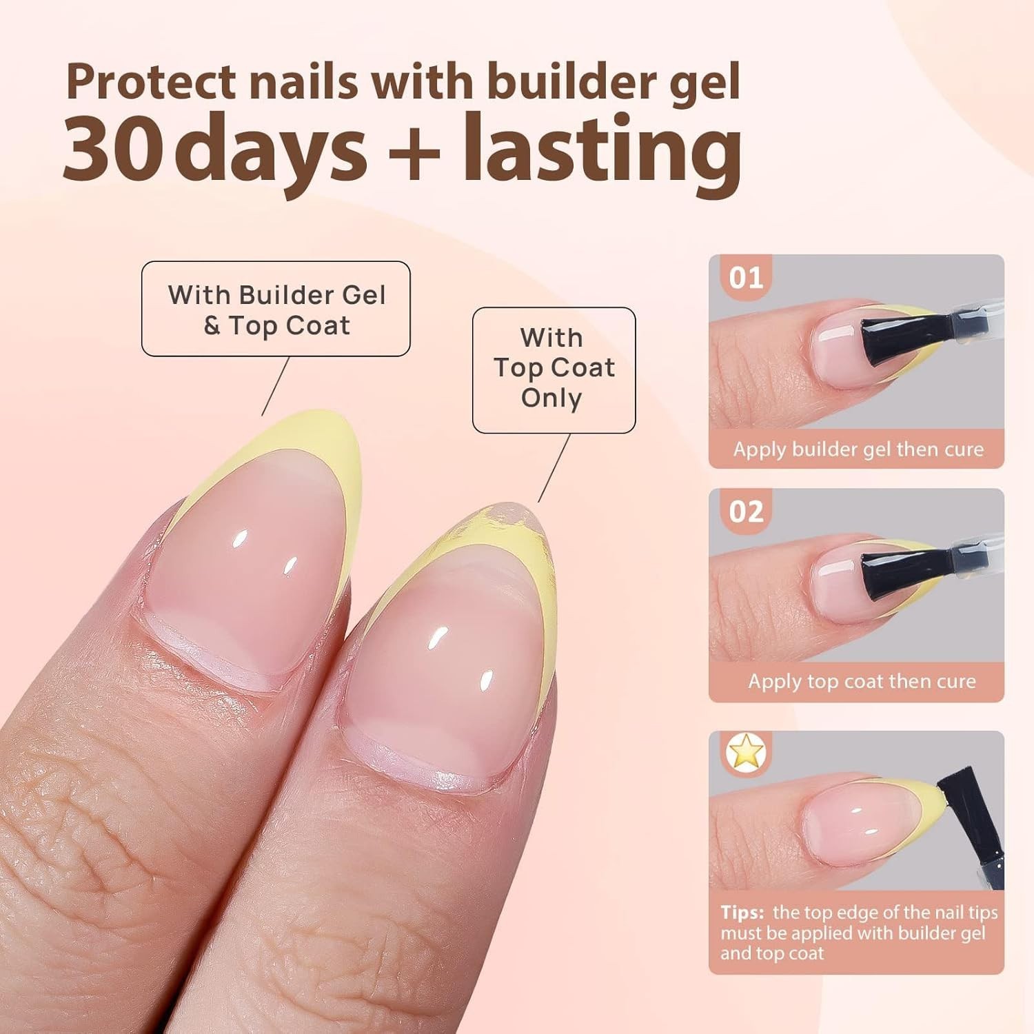 French Tips Kit 150/240 Piece 15 Sizes 3 in 1 Soft Gel Soak Off Nail Extensions