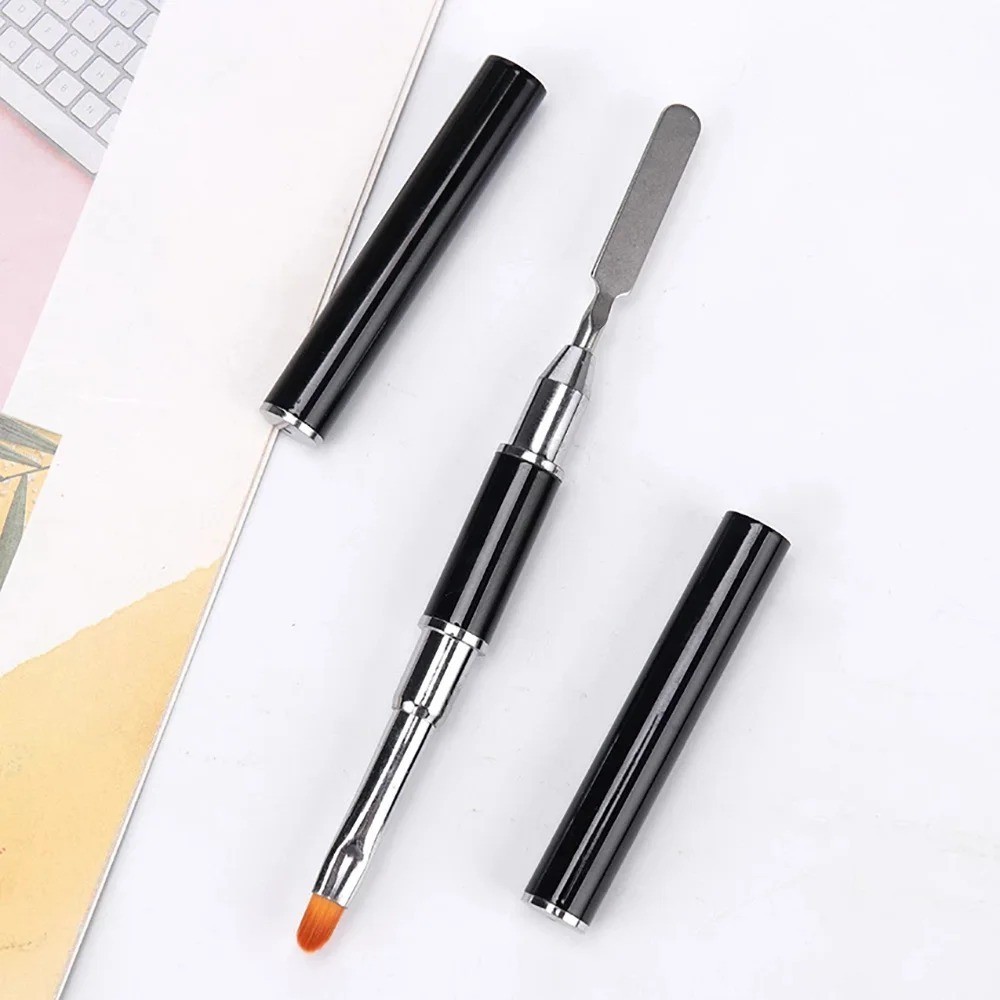 2 in 1 PolyGel Nail Brush Spatula Dual End Gel Builder Application Tool