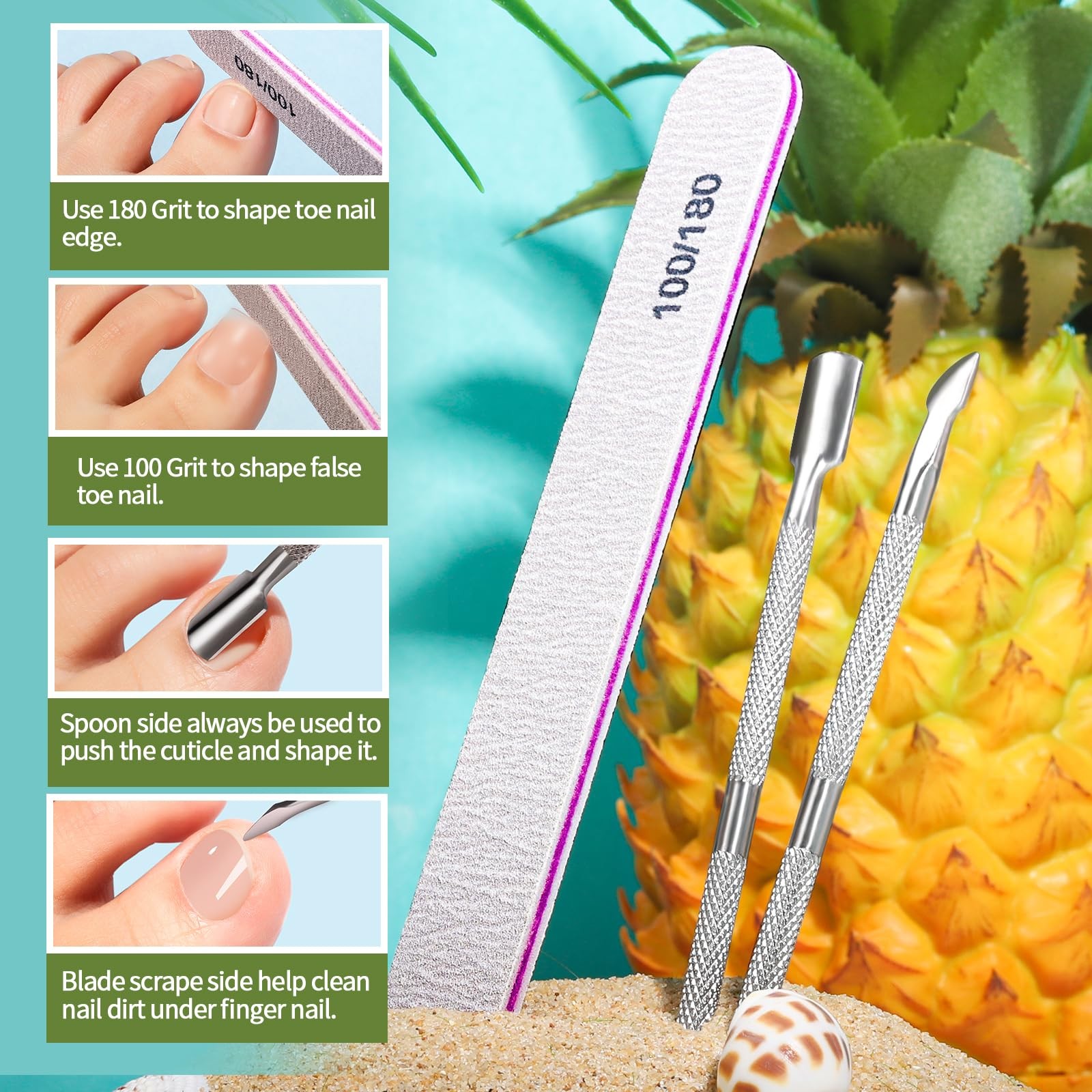 Press on Toenails for Women, 120pcs Toe Nail Tips Square Toe Press on Nails, …