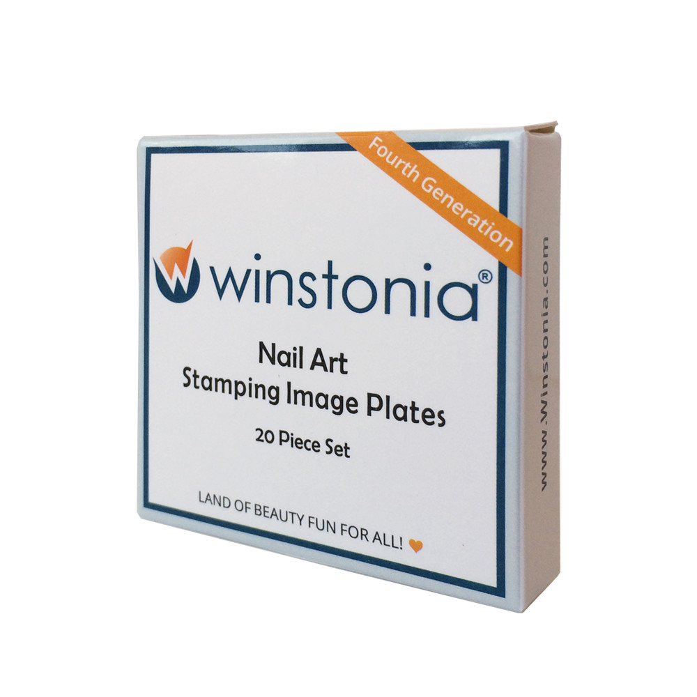 Winstonia Nail Art Stamping Plates Set Stamp Manicure 4TH GEN Template Disc Gel