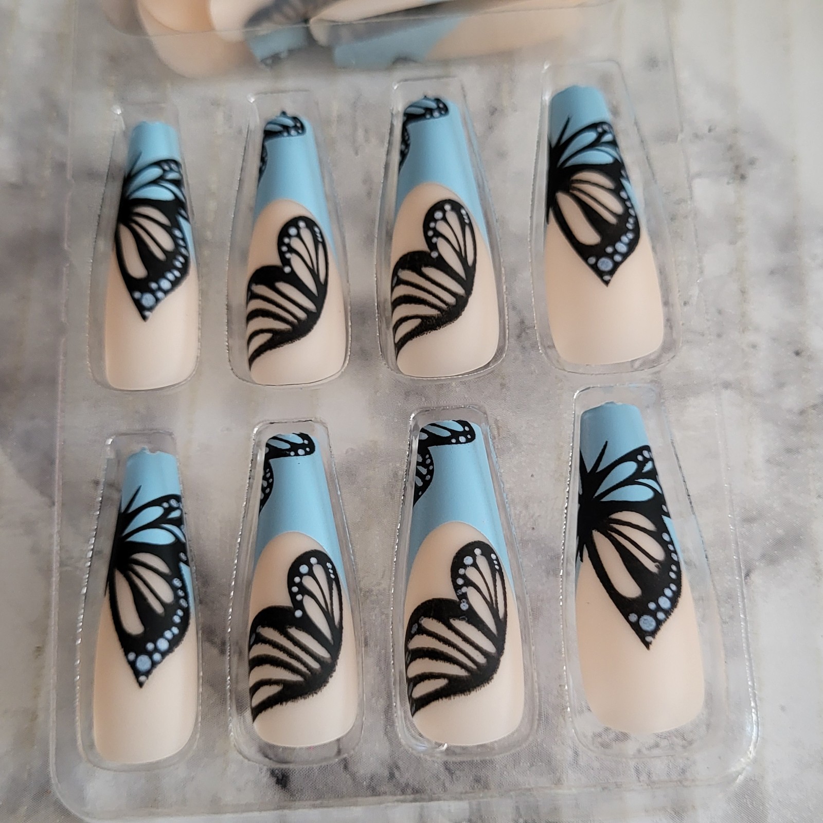 (Lot Of 2) False Long Nails Beautiful Nail Do it Yourself Packs of 24 Each Box