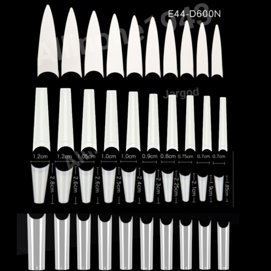 100pc XXL C Curve/Stiletto/French Square/Flat French Coffin Fake False Nail Tips