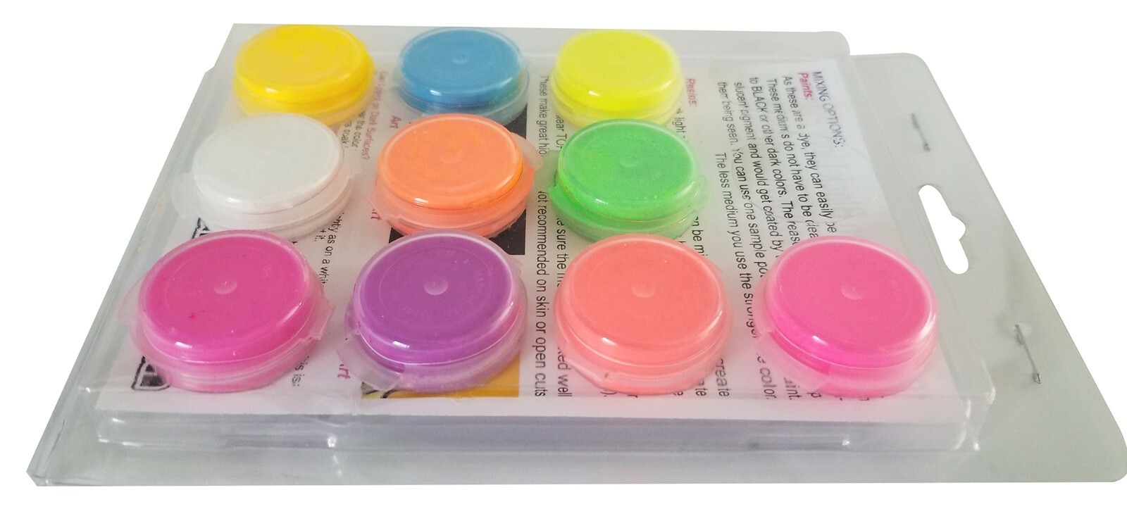 UV Neon Black Light Pigment Powder 10 Color Set Mini Sampler