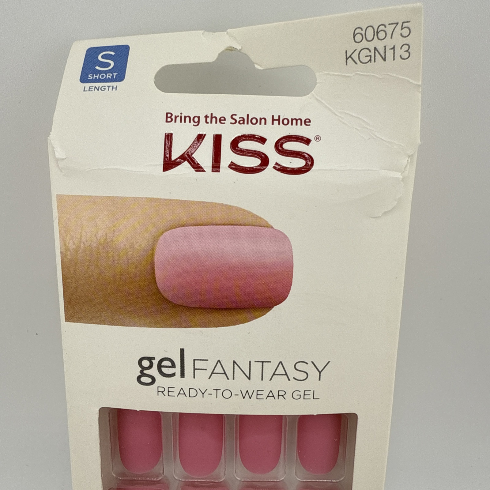 Kiss Gel Fantasy Square Nails Short Length Glue Included Ultra Smooth Finish