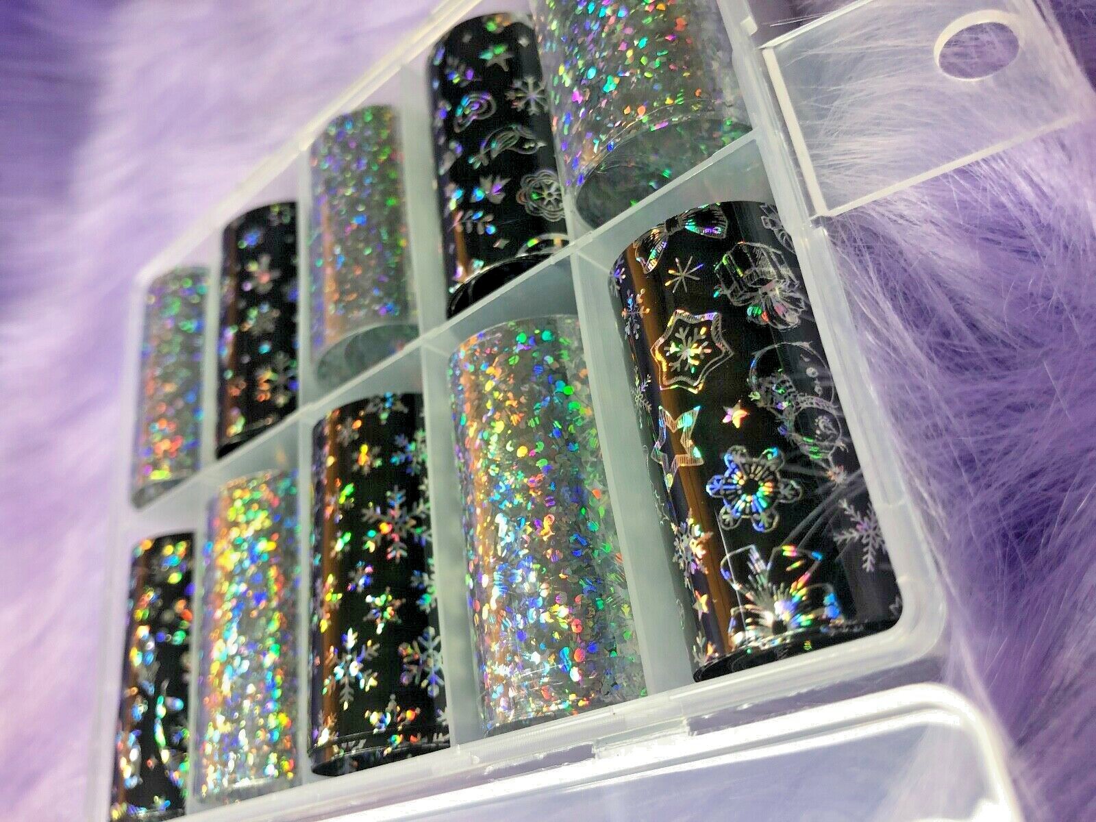 Nail Foil Transfer Decals – New – Black & White Winter – Transfer Foils