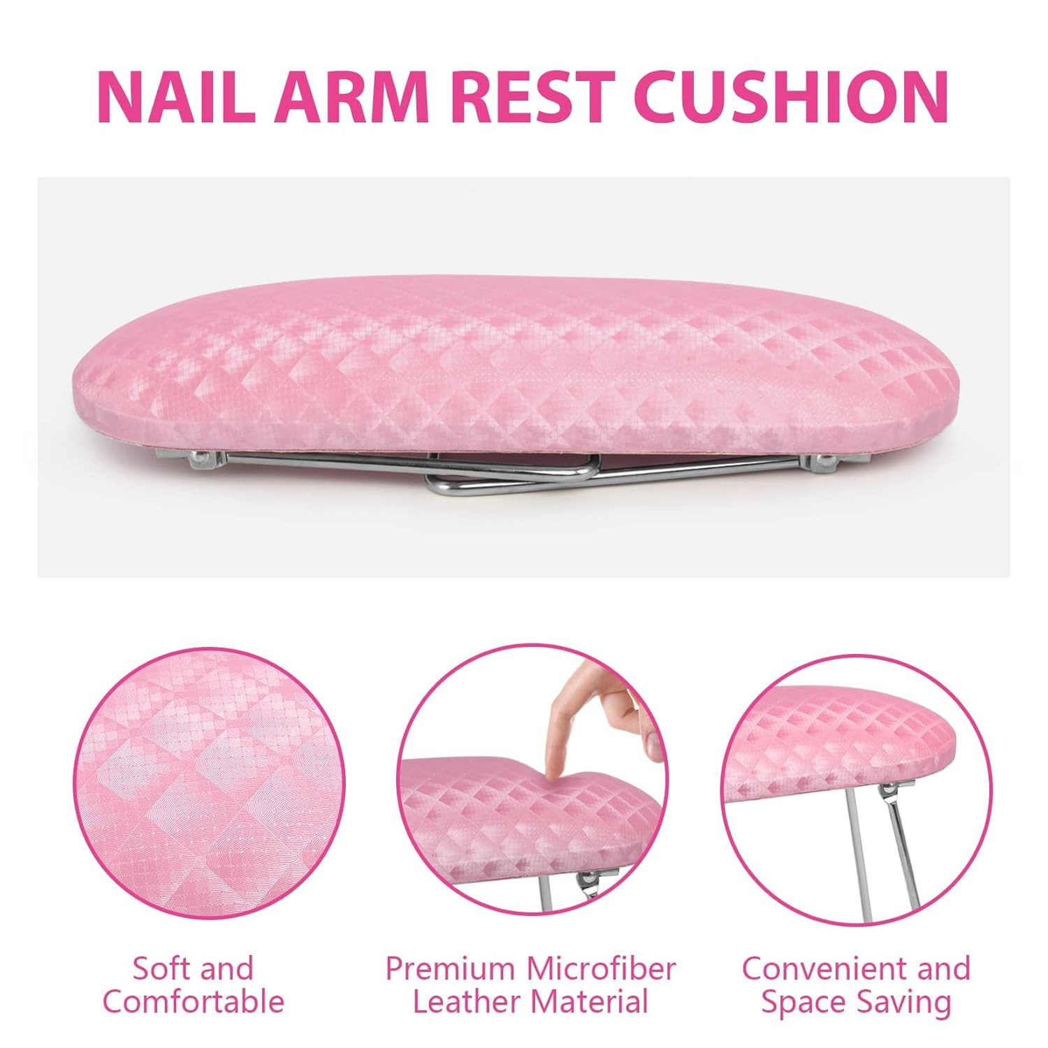 Nail Arm Rest, Microfiber Leather Manicure Hand Pillow Professional Nail Rest Cu