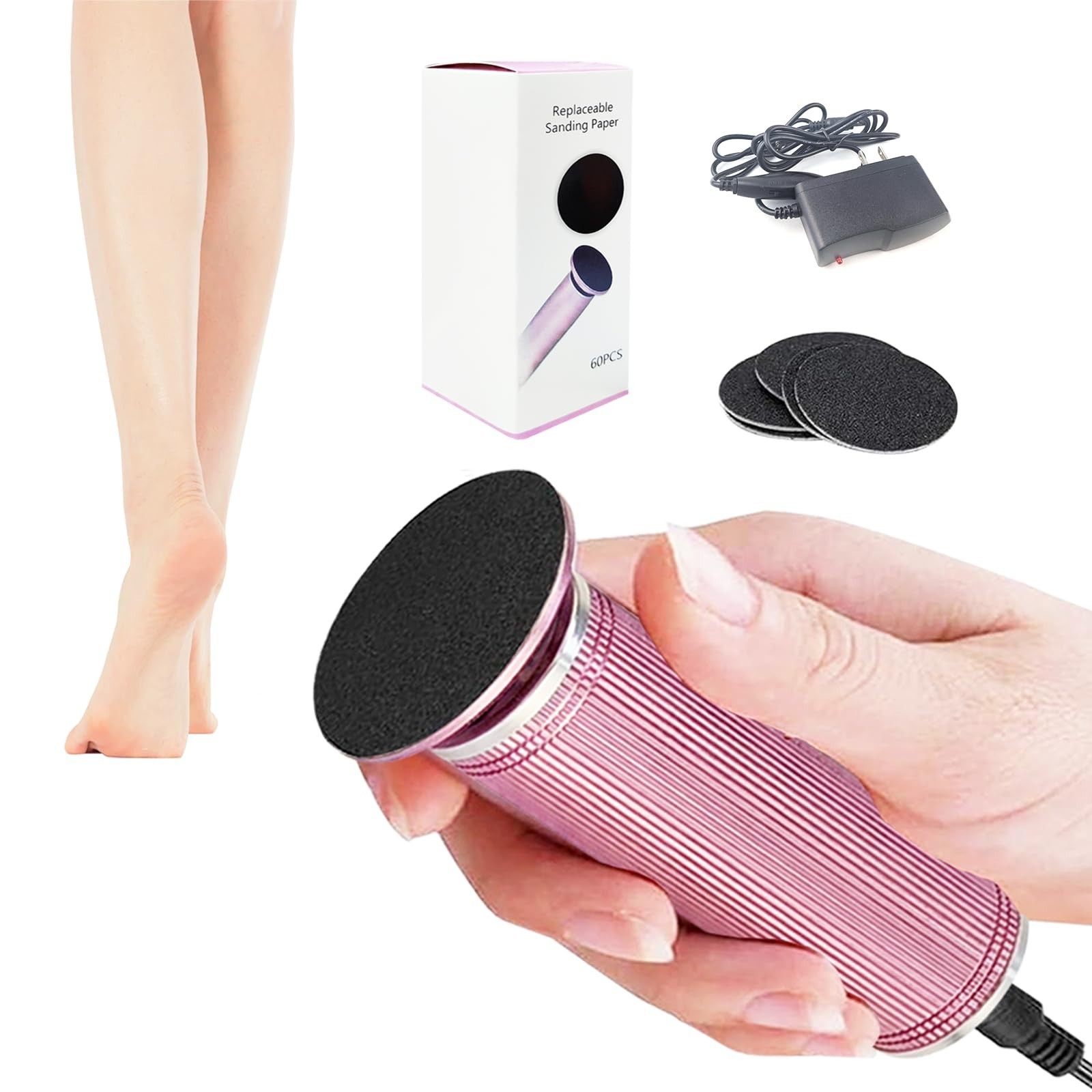 Upgrade 1200RPM Electric Foot Callus Remover, Aluminum Electric Callus Remove…