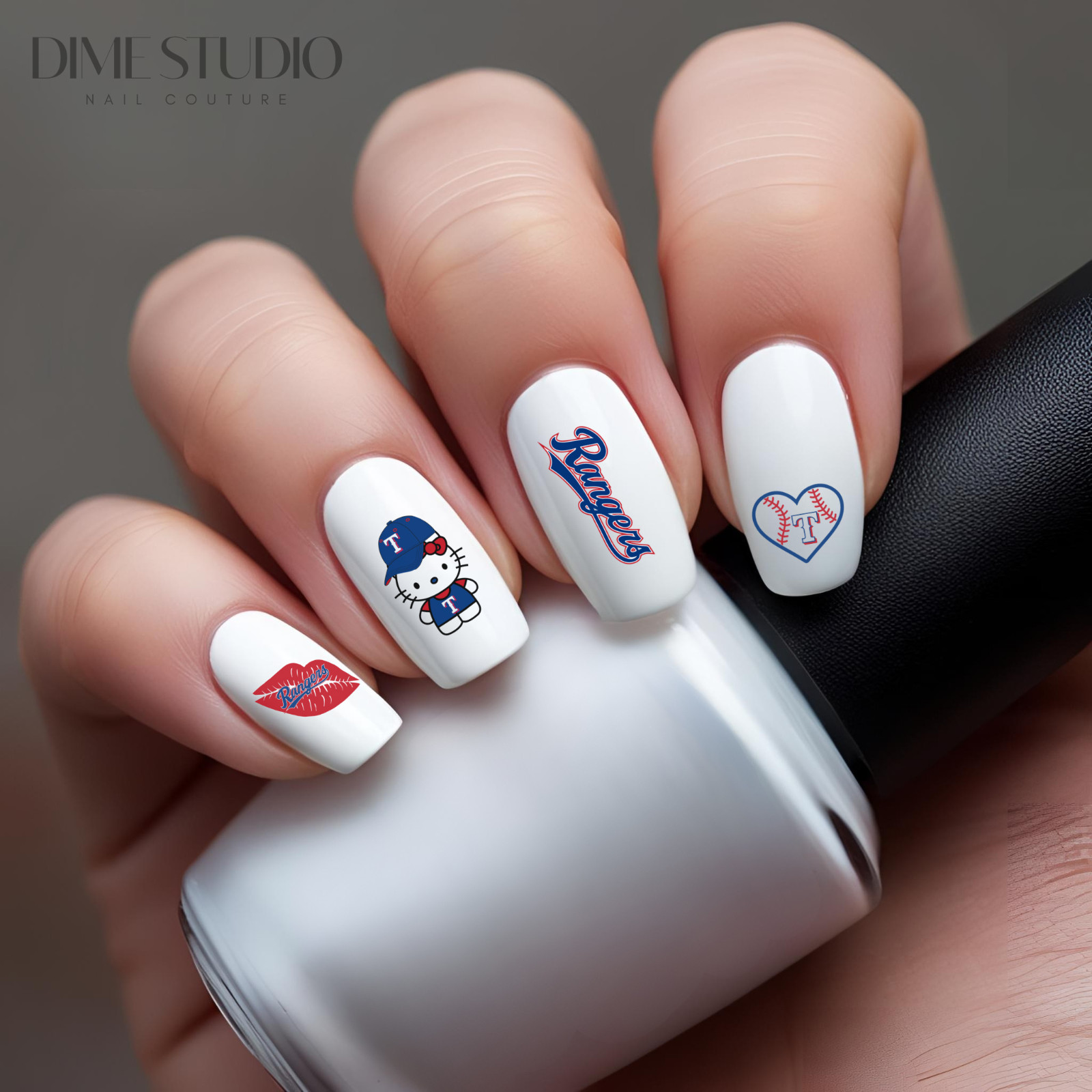 Texas Rangers Baseball Nail Decals Water Transfer Nail Tattoo