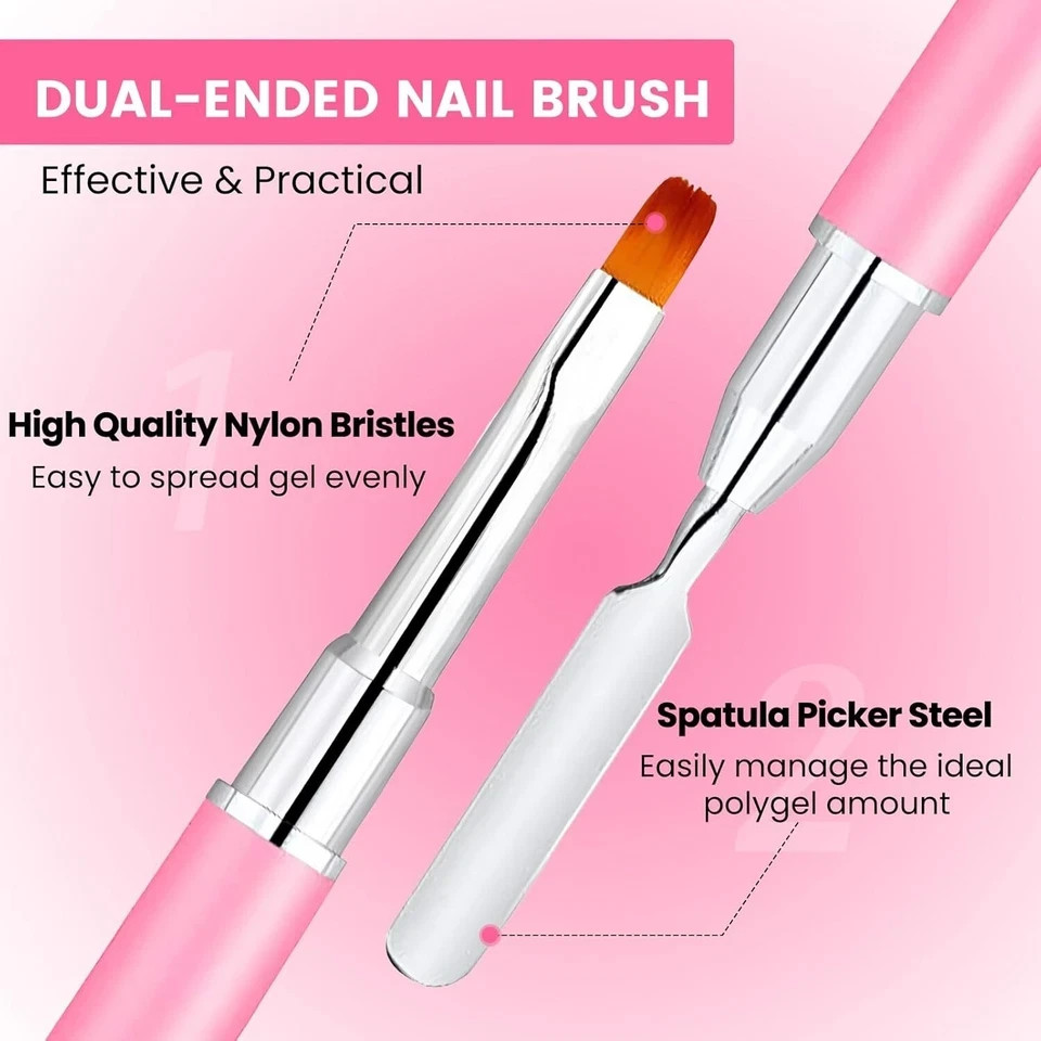 Polygel Nail Forms Kit for Toes , Toenail Dual Forms Reusable for Polygel wit…
