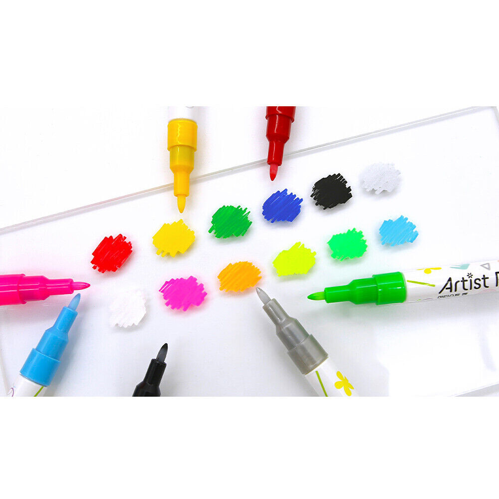 Jello Jello Artist Pen Nail Drawing Pen 12 Colors Self gel nail, KBeauty, sample