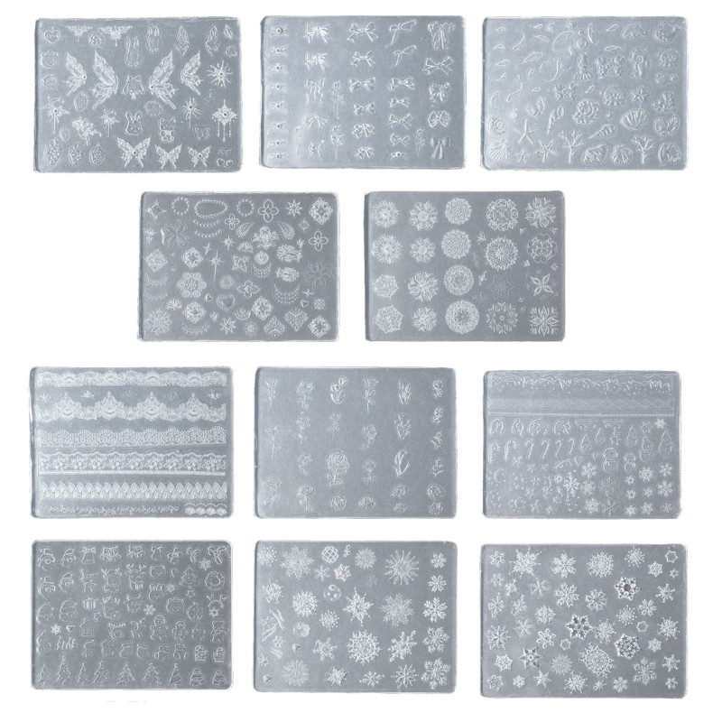 Distinctive Silicone Molds 3D Gel Nail Art Sculpture Mold Nails Making Tools
