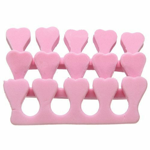 20pcs Nail Art Salon Soft Finger Toe Separator Pedicure Manicure Tool Pink