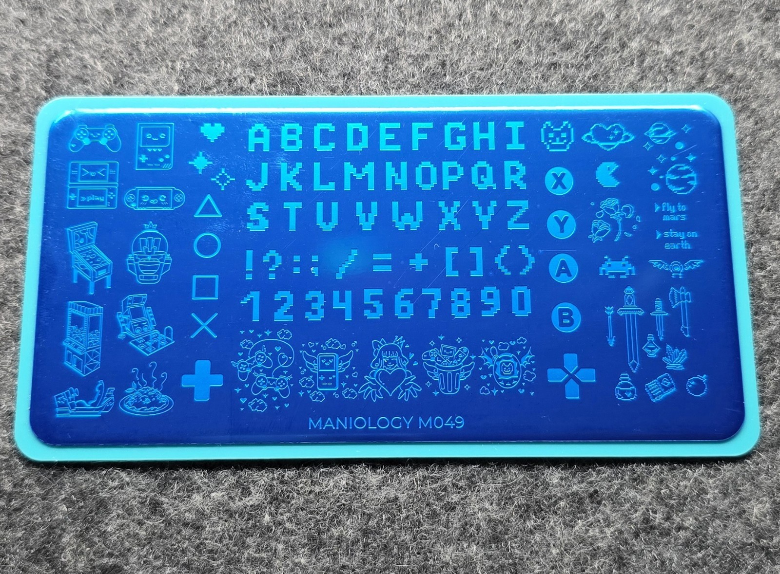 🎮🕹Maniology M049 HIGH SCORE VIDEO GAME Chic Geek Nail Stamping Plate HTF Rare