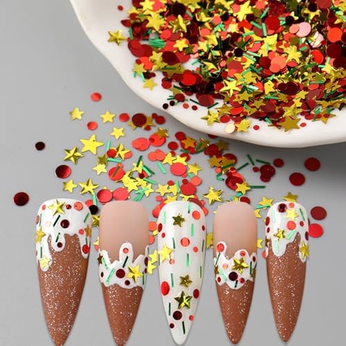 Christmas Glitter Nail Sequins Winter Nail Christmas Glitter Sequins 1876