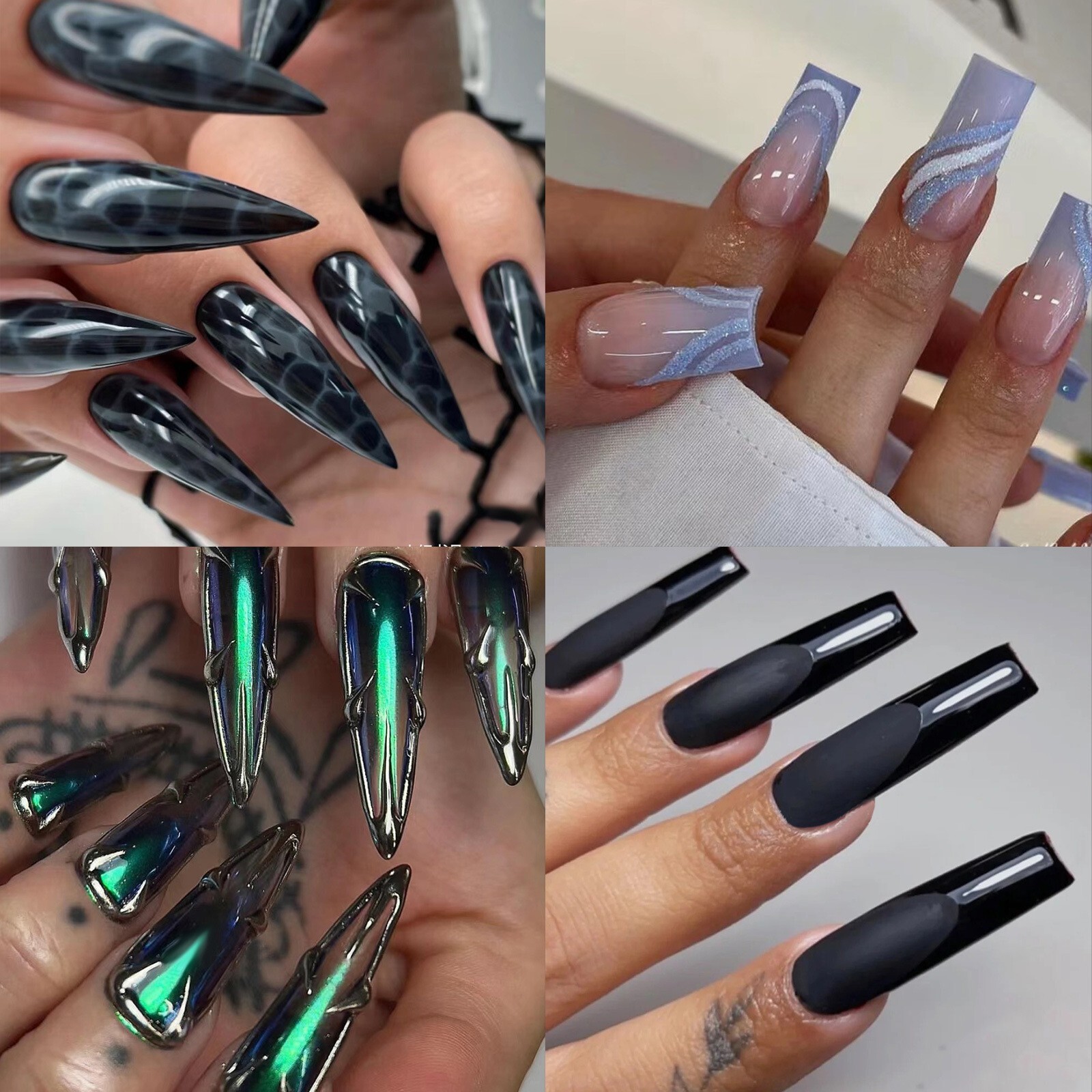 Various Style Soft Gel Tips Clear False Nails French Full Half Cover 550/440/330