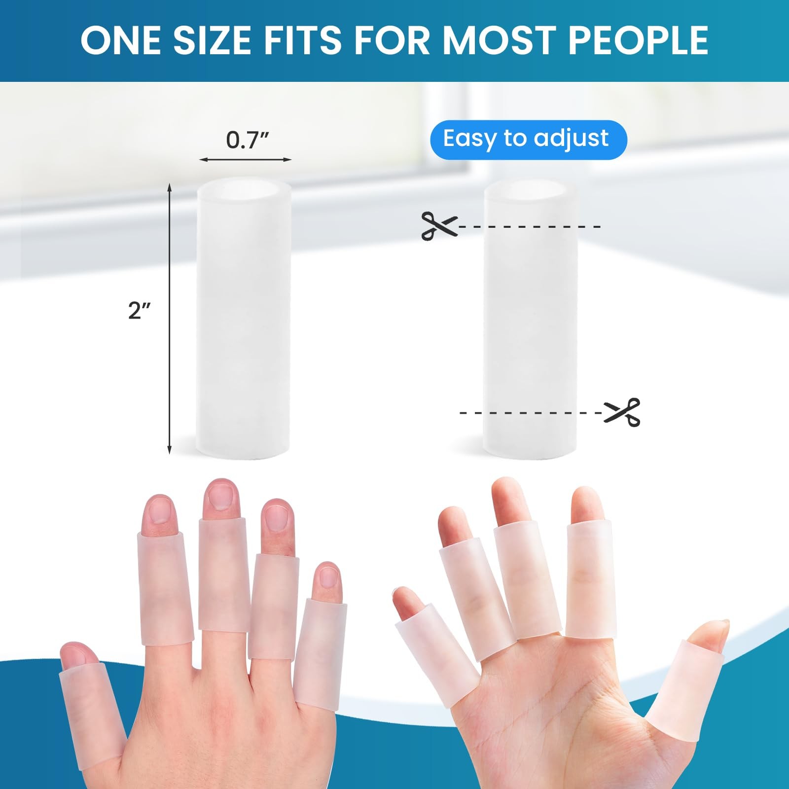 Kimihome 10 PCS Gel Finger Sleeve Protectors Silicone Finger Sleeves Cushion…
