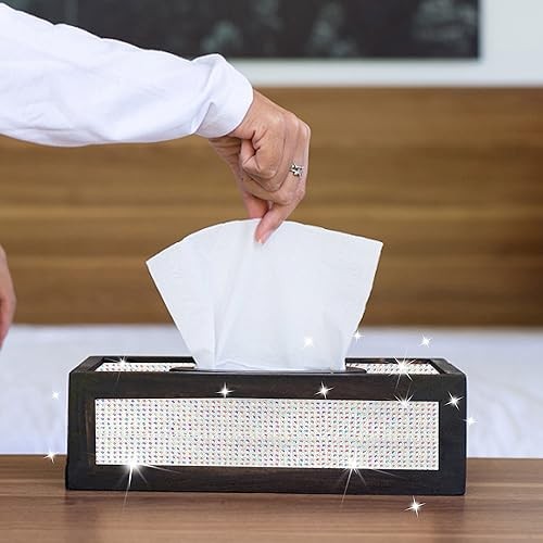 Self Adhesive Rhinestone Ribbon Crystal Strips, 3 Width-0.35 inch White AB