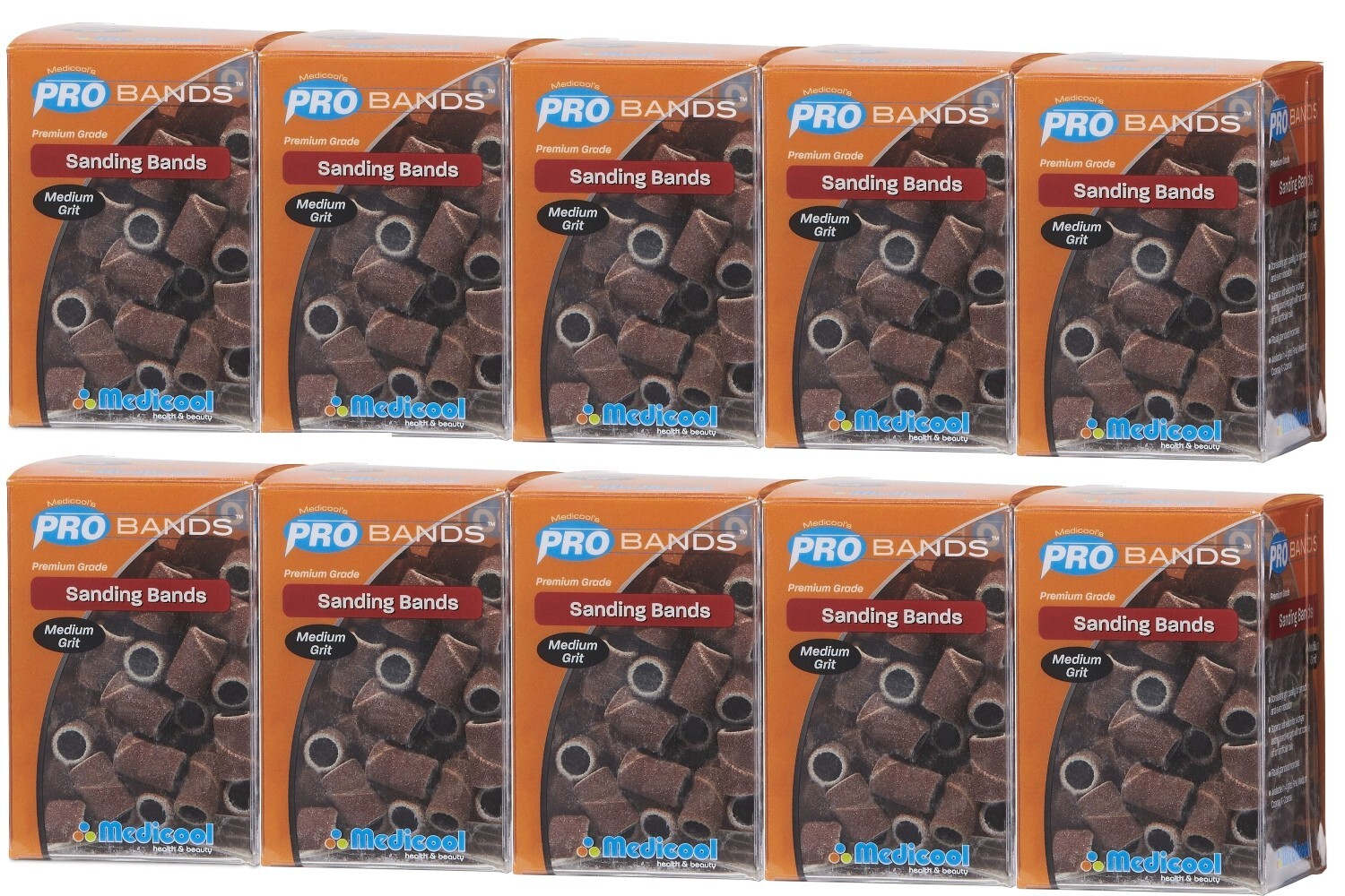 Medicool Sanding Band 1/4in. Diameter – Brown Medium Grit – 1000 pcs (10 boxes)