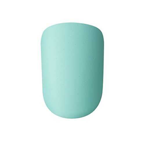 KISS No Glue Mani Press On Nails, Design, ‘Rain 1 Count (Pack of 1) Teal