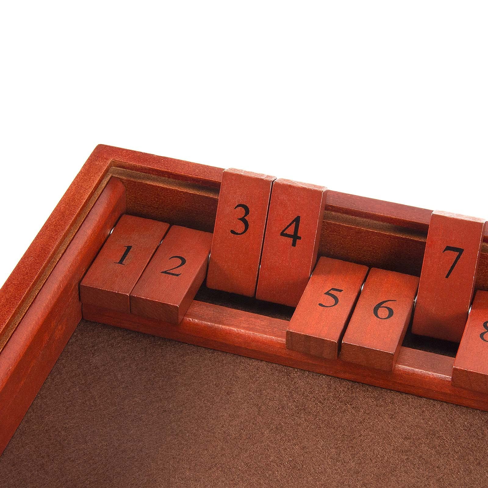 AMEROUS Shut The Box Dice Game，Wooden Board 220.5 cubic inches, Multicolor