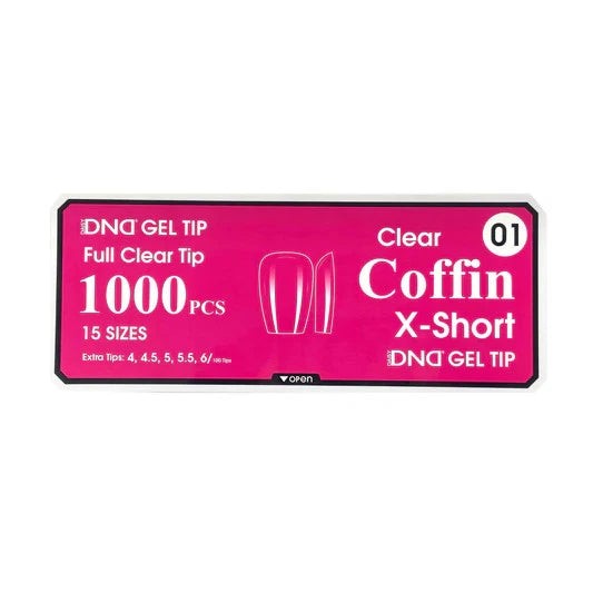 DND Soft Gel Tips Full Clear Tip – 15 Sizes / 1000 Tips
