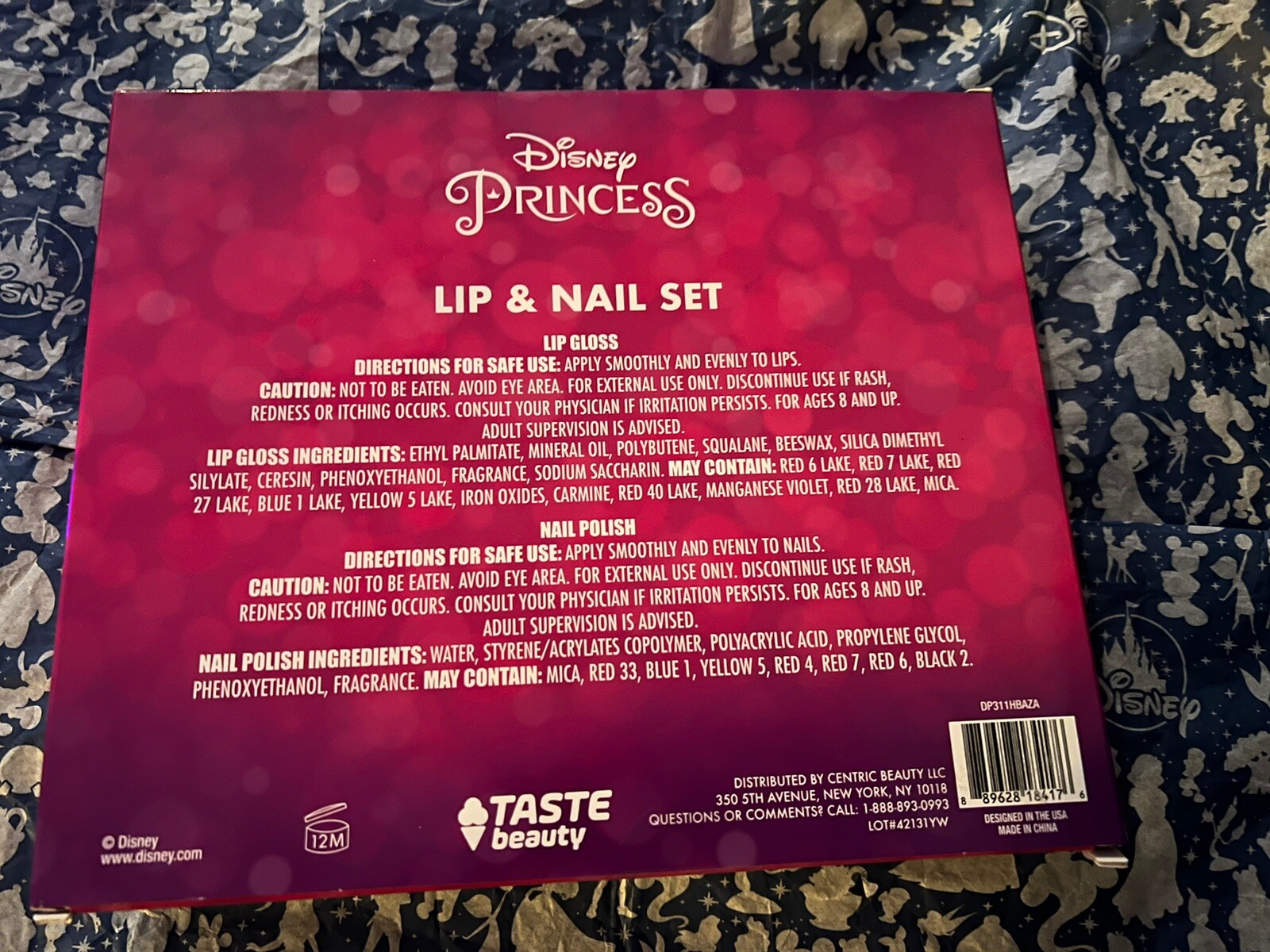 Disney PRINCESS LIP & NAIl 10 Piece Set