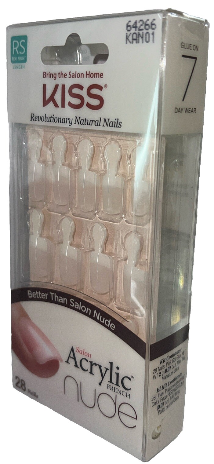 KISS Acrylic NUDE French 28 R. SMALL Nails #64266 (New See Description & Photos)