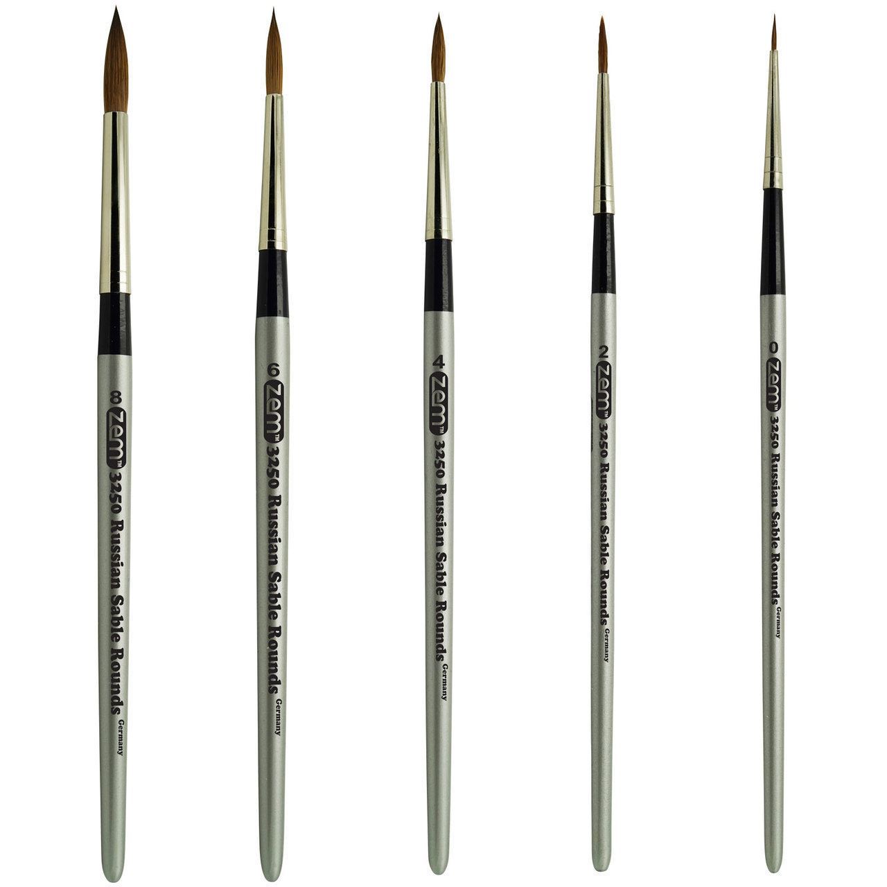 AS-60 Russian Pure Sable Rounds Brush Set 5 pcs