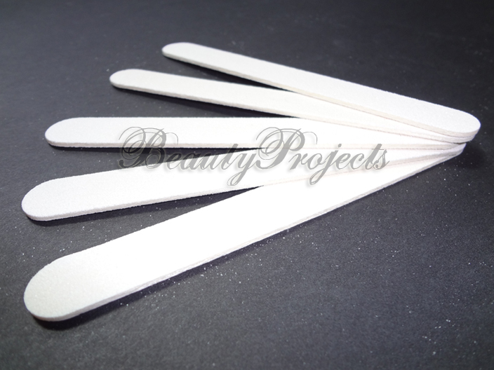 5000pcs White Mini Manicure Nail File 100/100 Grit 13cm Bulk – Plastic Center