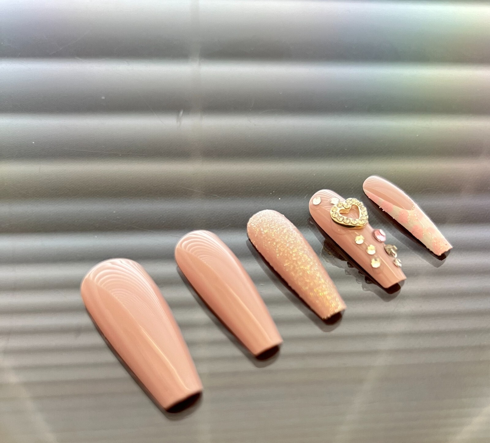 Press on Nails Long Coffin w/ Lovely Designed Press On Nails Gift