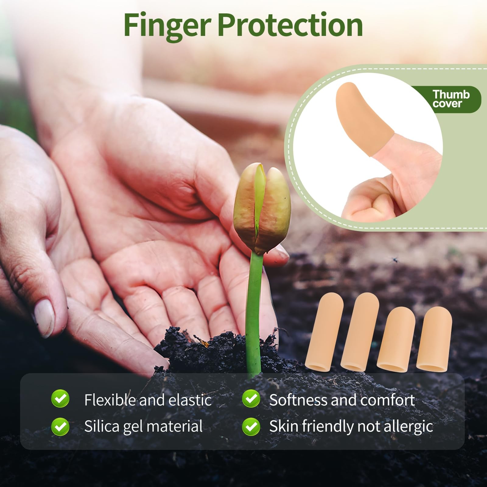Gel Finger Cots, Silicone Finger Protectors