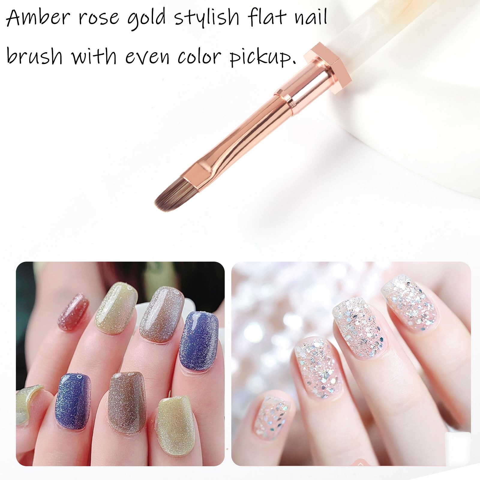 Large Round Tip Nail Art Brush Anti-Roll Nail Brush for Acrylic Application G…
