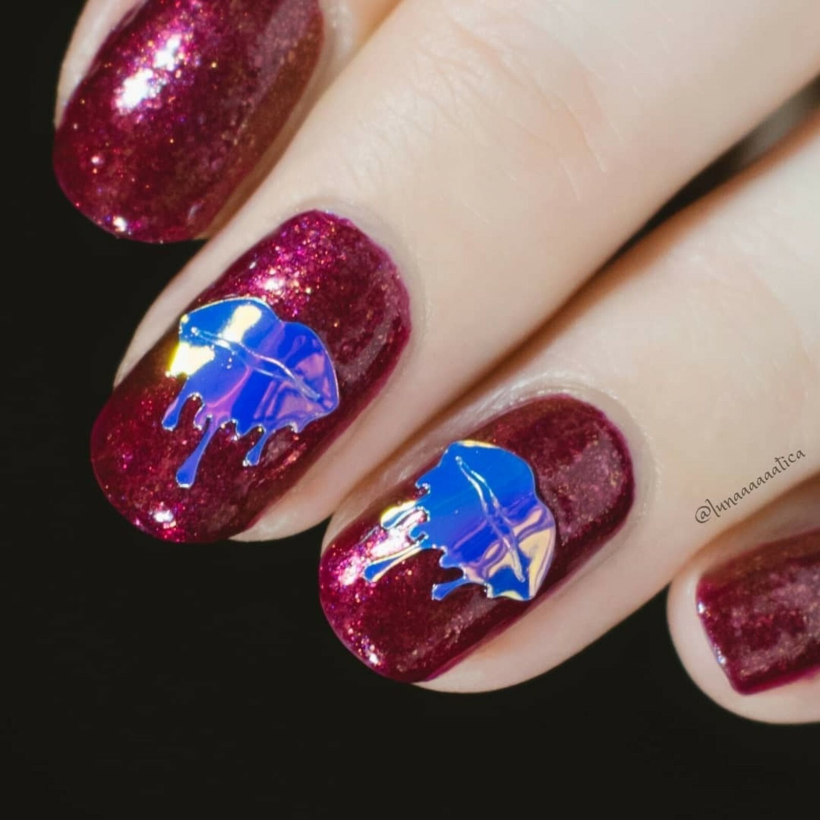 Whats Up Nails Dripping Flames Stickers (Purple) – Daily Charme Collaboration