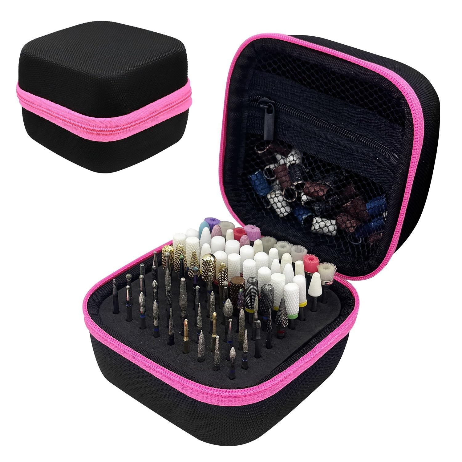 81 Holes Nail Drill Bit Holder (ONLY CASE),Dustproof Portable Organizer Stora…