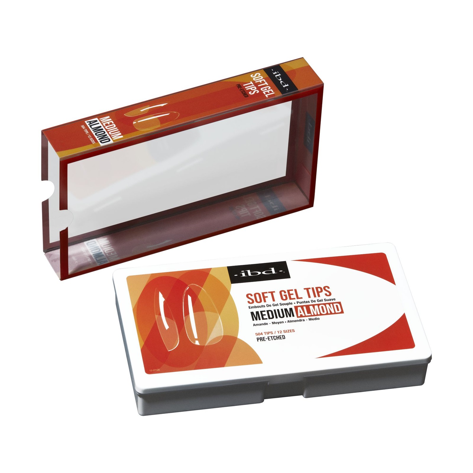 IBD Clear Soft Gel Tips – Medium Almond, 504 ct.